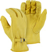 Majestic Gloves 1509 A-Grade Cowhide Leather Gloves with Leather Wrist Strap [per pair]