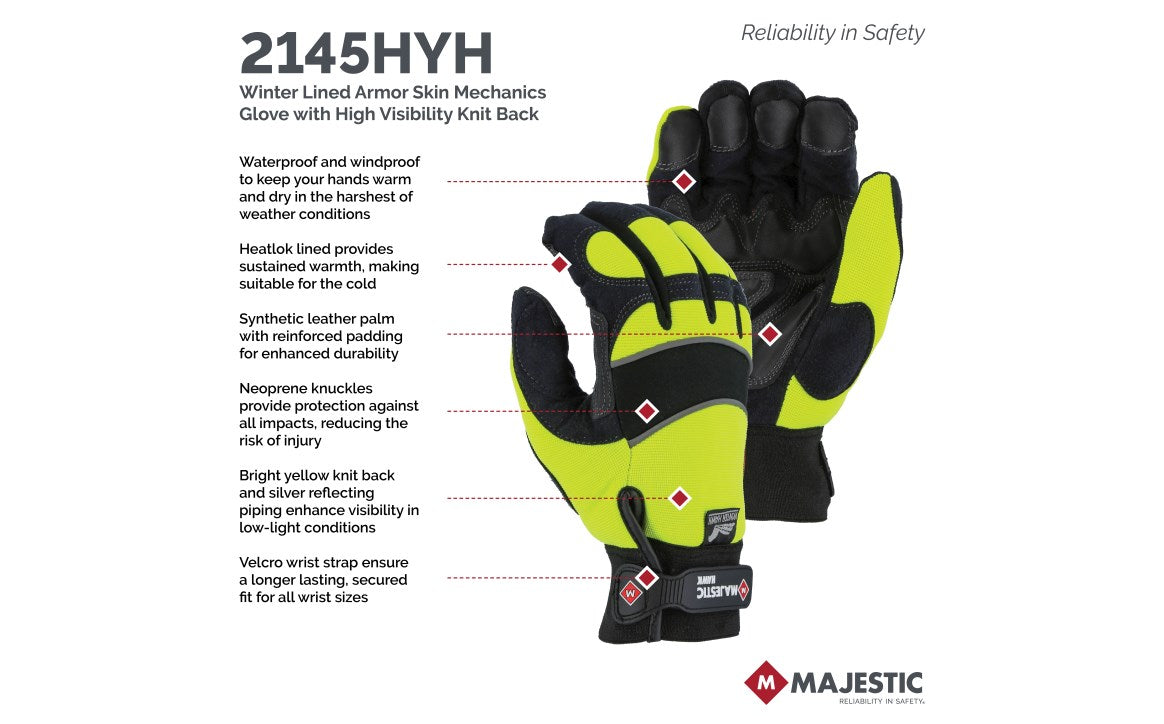Majestic Gloves 2145 Winter Hawk Waterproof Armor Skin – Texas