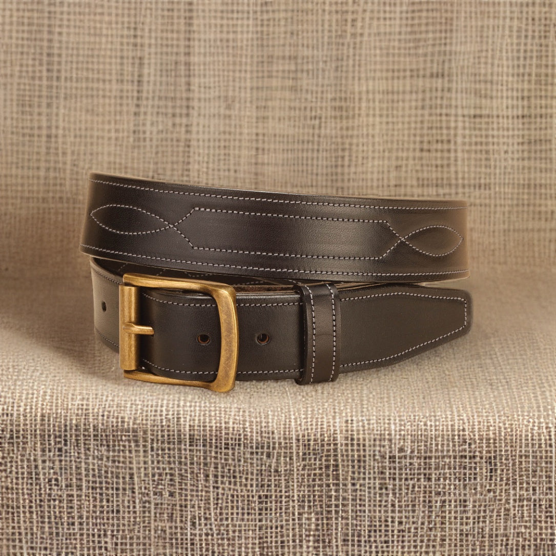 Tory Leather Belt 2637 color Black [USA Made]