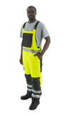 Majestic 75-2357 Hi-Vis Yellow Bib Overall Waterproof Quilted Insulation Class E