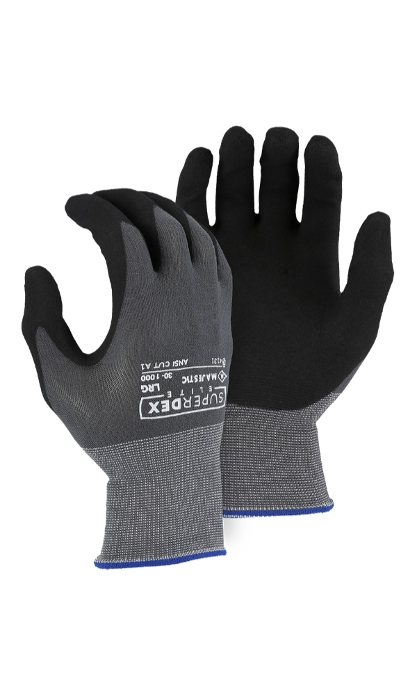 Majestic Gloves 30-1000 SuperDex Foam Nitrile Coated Palm [Dozen] S