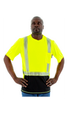 Majestic 75-5217 Hi-Vis Yellow Snag Resistant Short Sleeve Reflective Chainsaw Striping ANSI 2, R