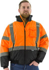 Majestic 75-1314 Hi-Vis Orange Waterproof Bomber Jacket with Fixed Quilted Liner ANSI 3
